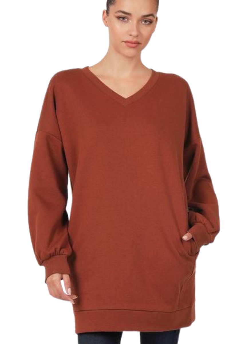 Oversized Lounge Top - Rust