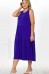 Sleeveless Tiered Midi Dress  - Blue